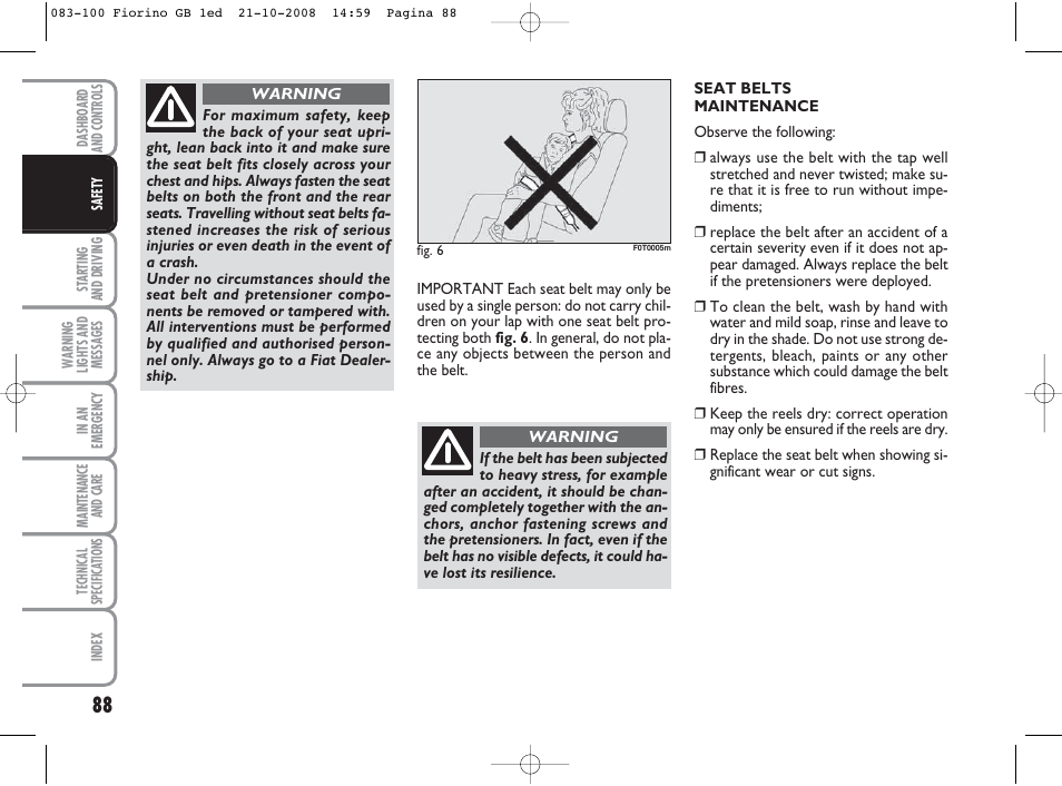 FIAT Qubo User Manual | Page 89 / 202