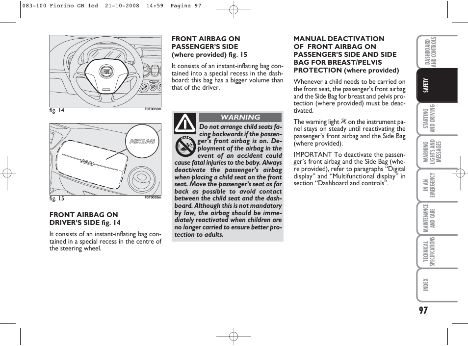 FIAT Qubo User Manual | Page 98 / 202