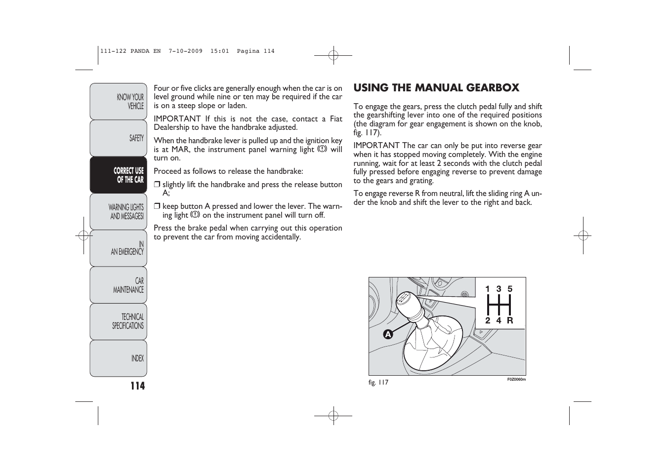 FIAT Panda Classic User Manual | Page 115 / 226