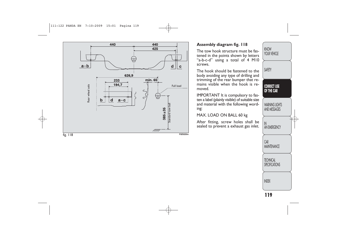 FIAT Panda Classic User Manual | Page 120 / 226