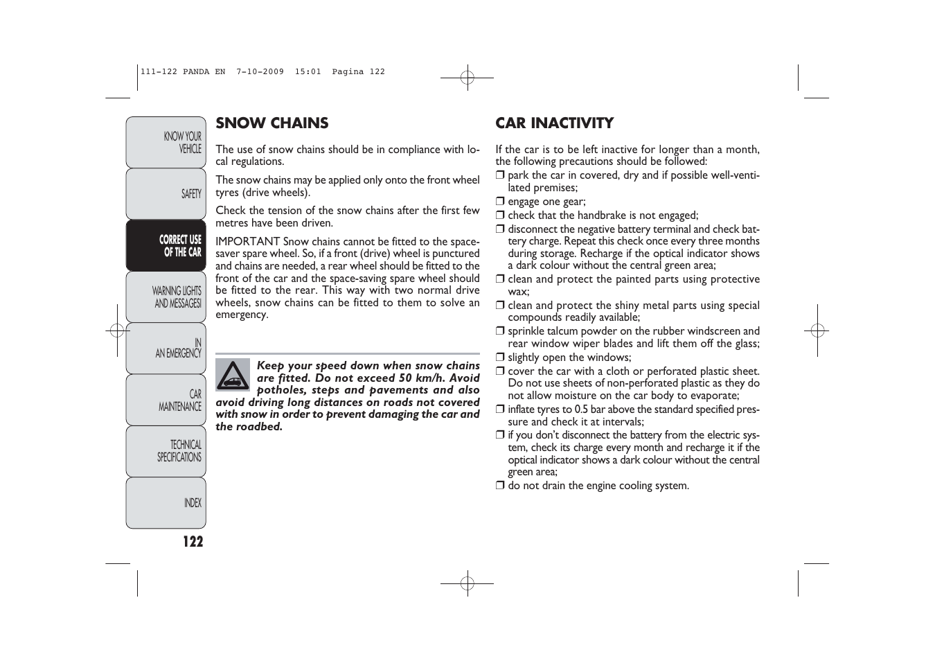 FIAT Panda Classic User Manual | Page 123 / 226