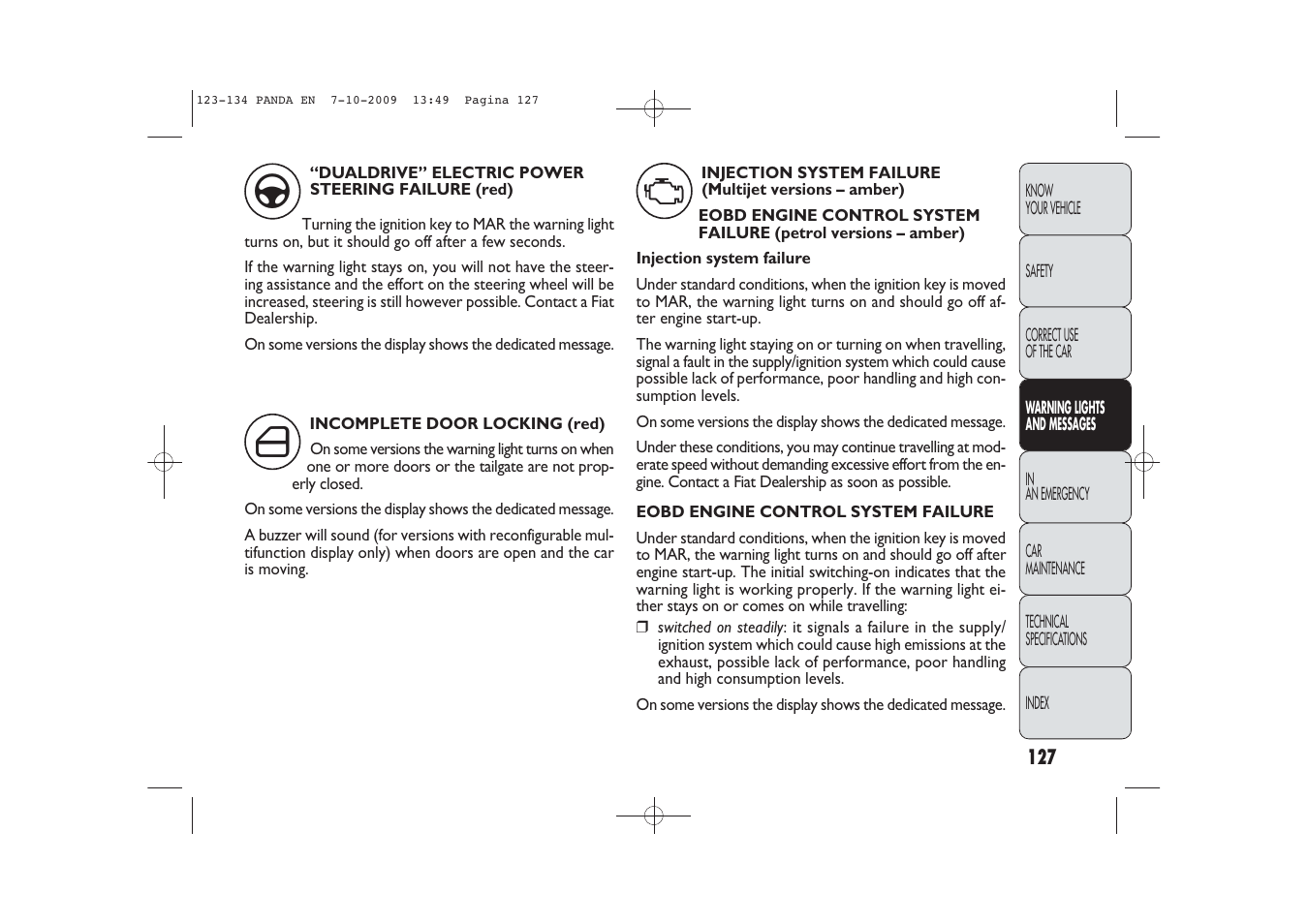 FIAT Panda Classic User Manual | Page 128 / 226