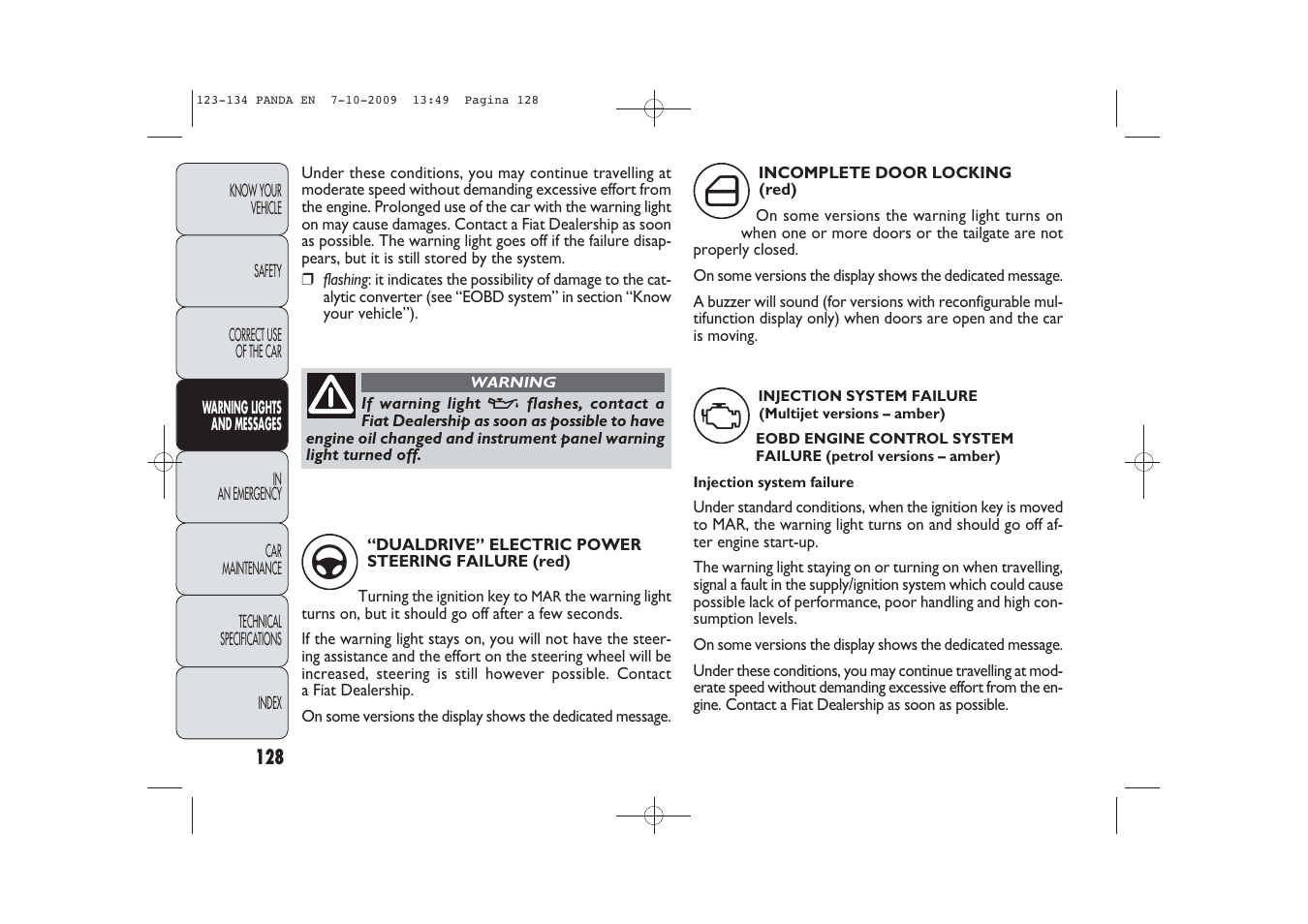 FIAT Panda Classic User Manual | Page 129 / 226