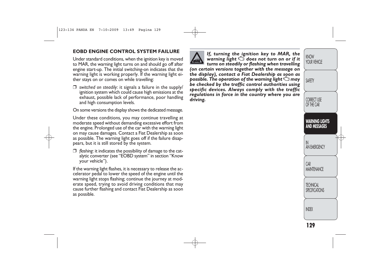 FIAT Panda Classic User Manual | Page 130 / 226