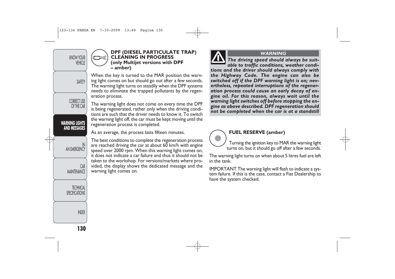 FIAT Panda Classic User Manual | Page 131 / 226
