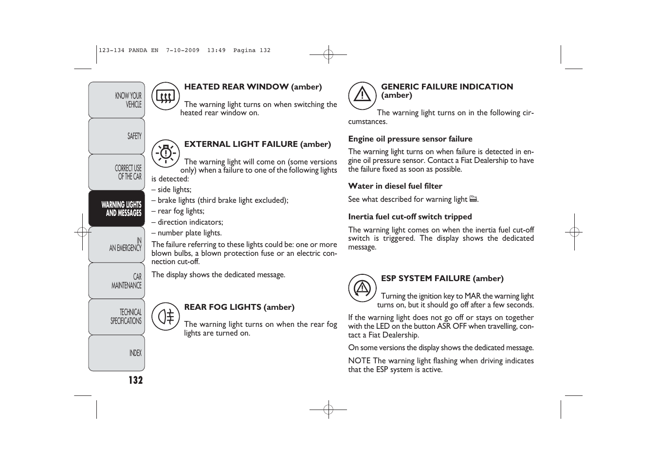 FIAT Panda Classic User Manual | Page 133 / 226
