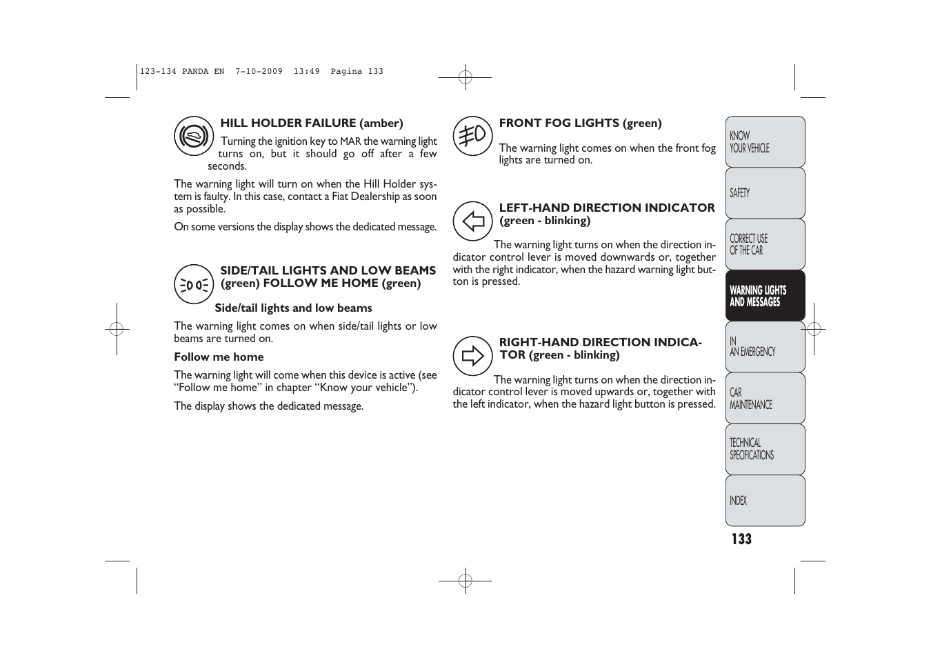 5f d | FIAT Panda Classic User Manual | Page 134 / 226