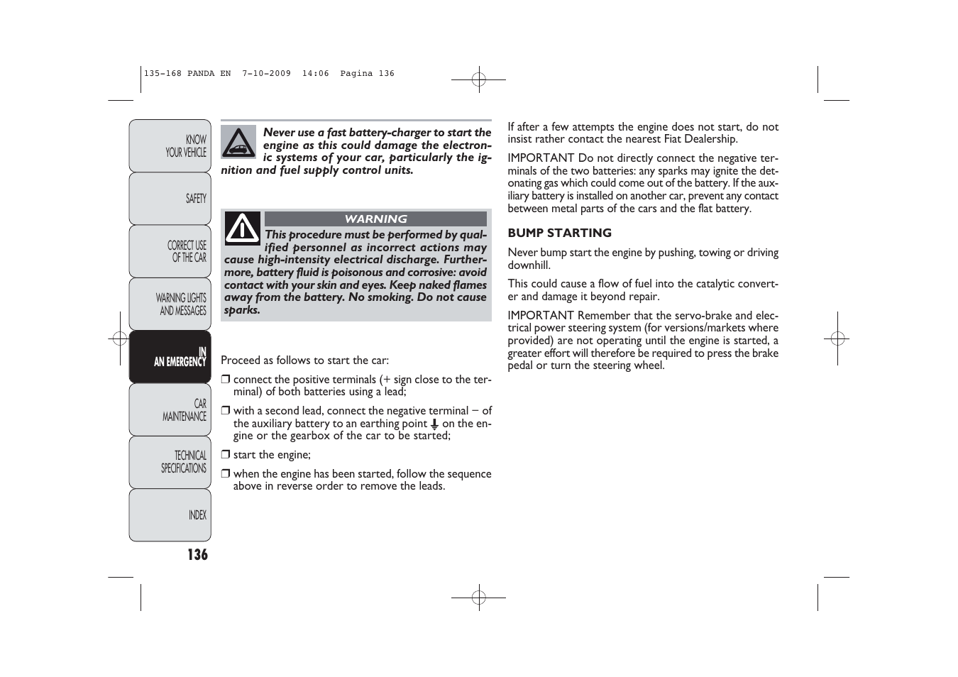 FIAT Panda Classic User Manual | Page 137 / 226