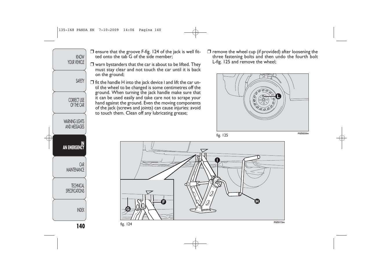 FIAT Panda Classic User Manual | Page 141 / 226