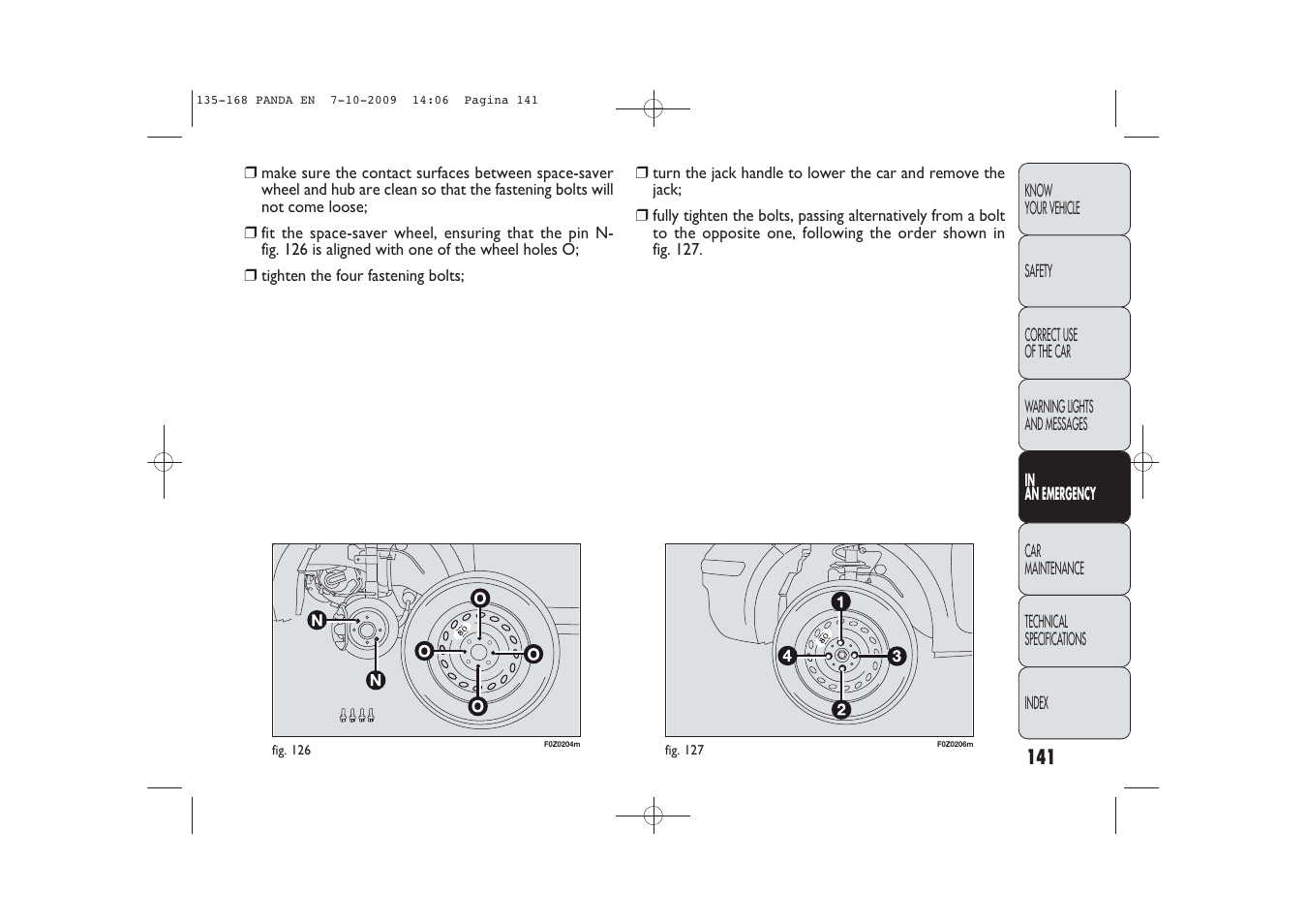 FIAT Panda Classic User Manual | Page 142 / 226