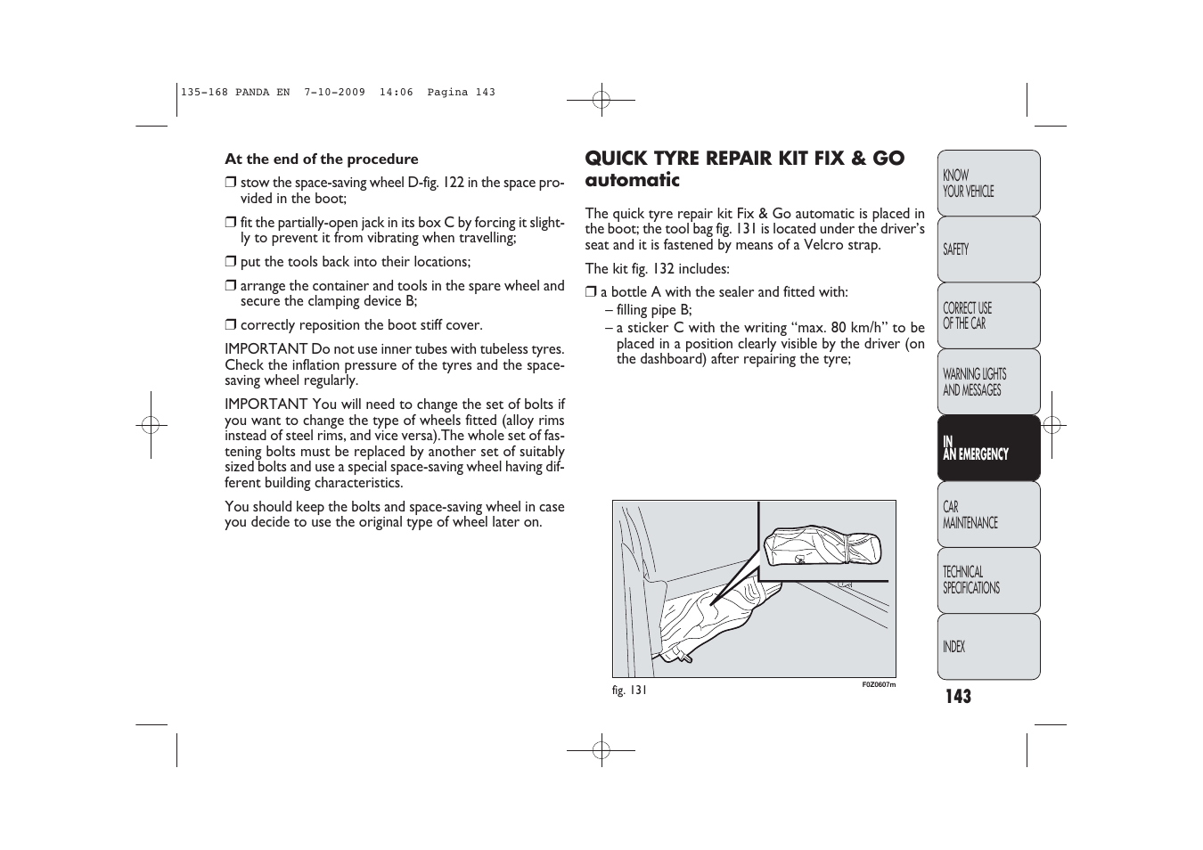 FIAT Panda Classic User Manual | Page 144 / 226