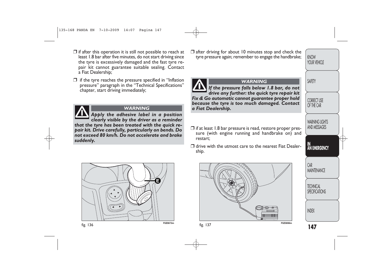 FIAT Panda Classic User Manual | Page 148 / 226