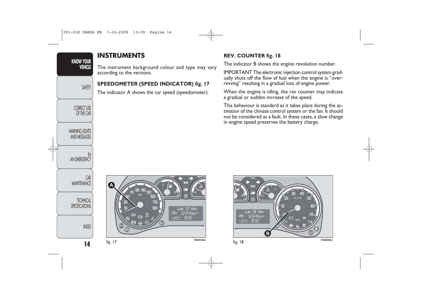 FIAT Panda Classic User Manual | Page 15 / 226