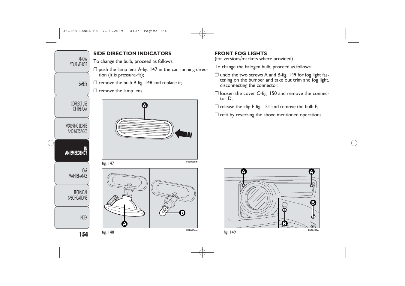 FIAT Panda Classic User Manual | Page 155 / 226