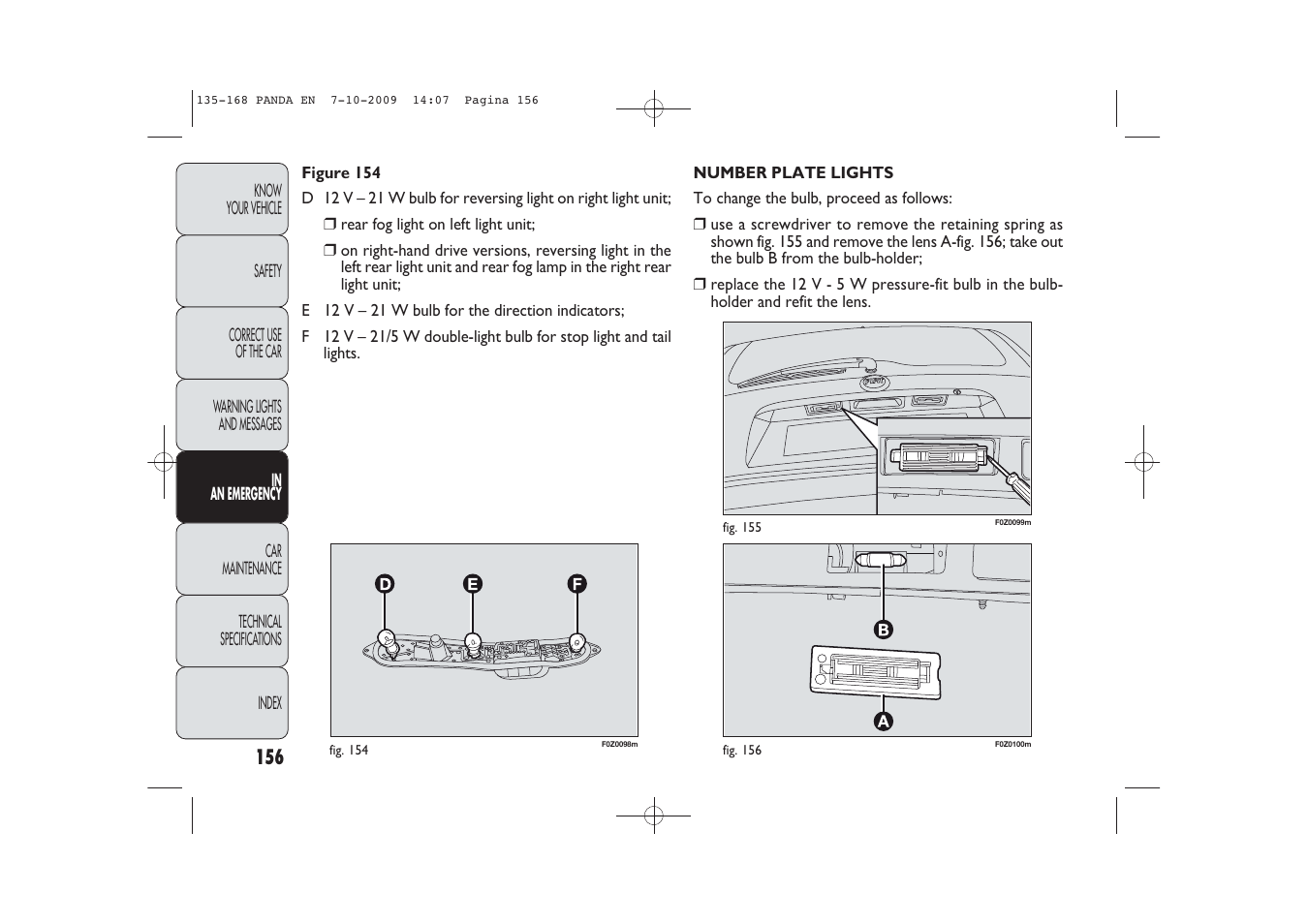 FIAT Panda Classic User Manual | Page 157 / 226