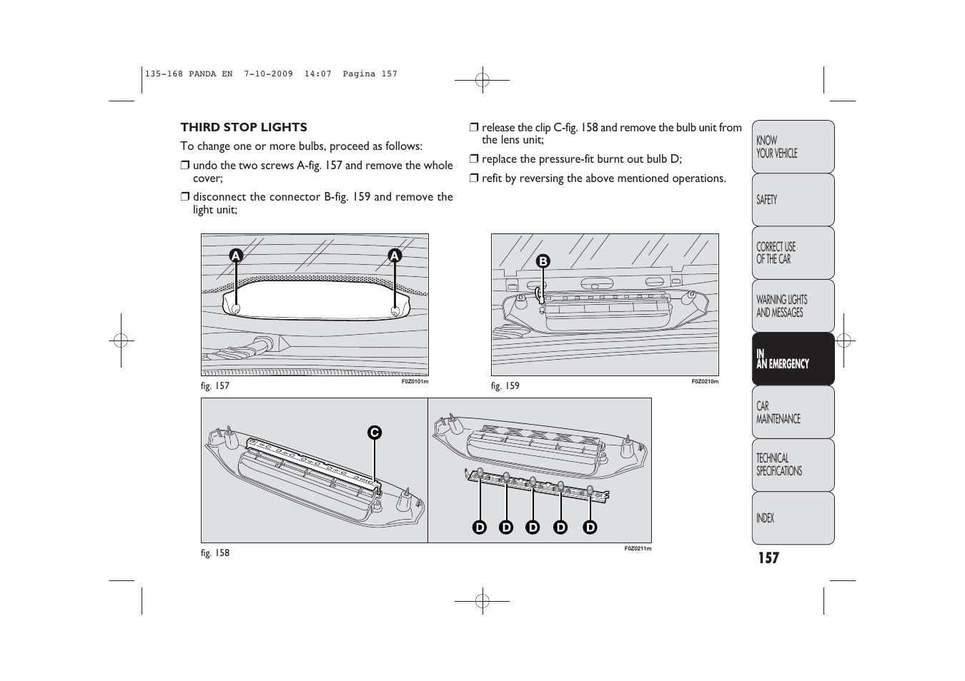 FIAT Panda Classic User Manual | Page 158 / 226