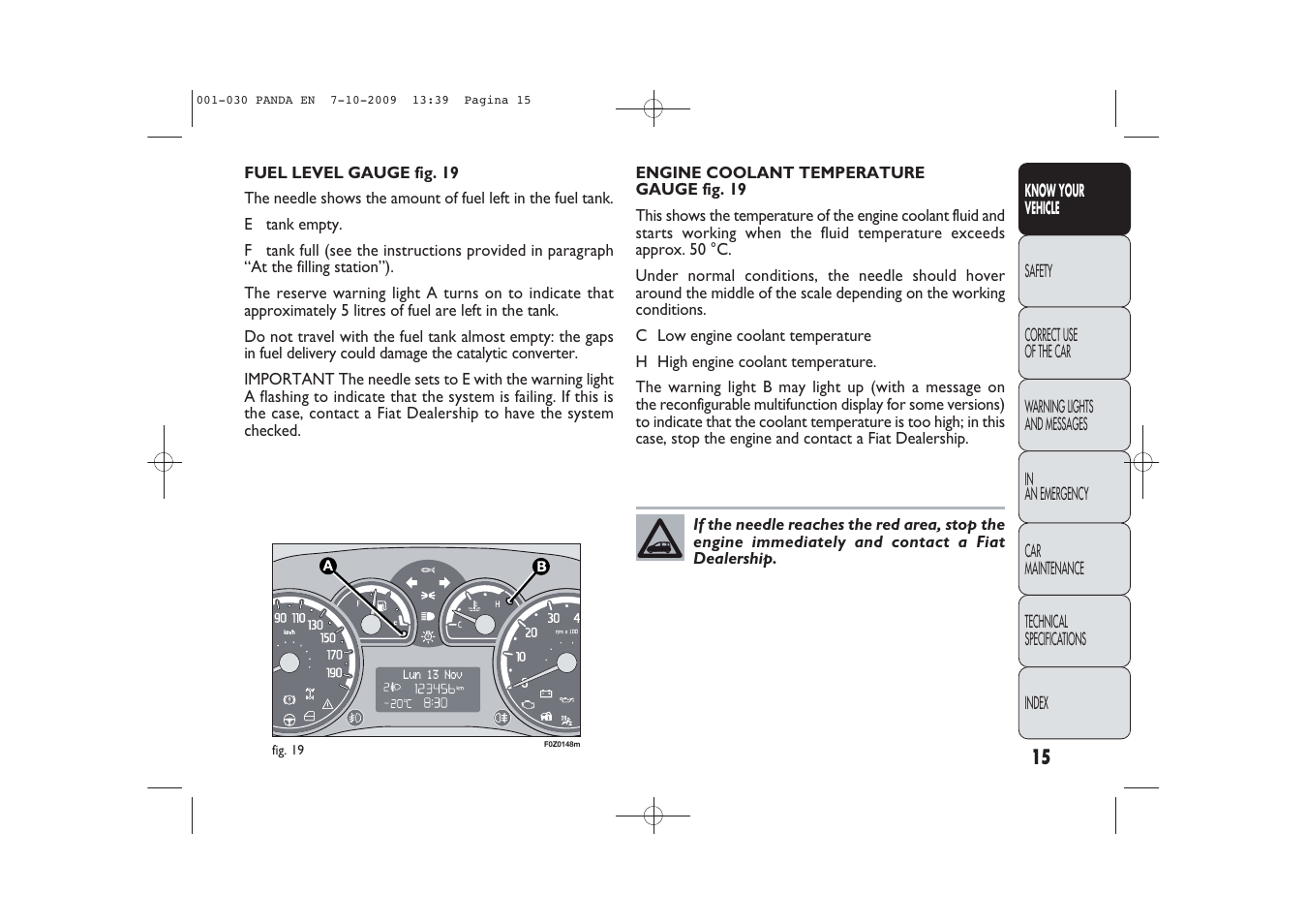 FIAT Panda Classic User Manual | Page 16 / 226