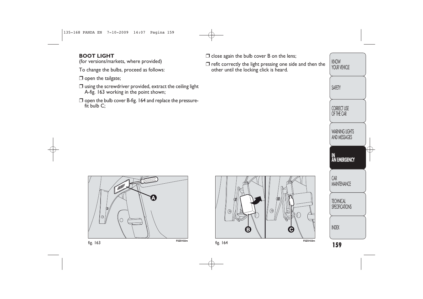 FIAT Panda Classic User Manual | Page 160 / 226