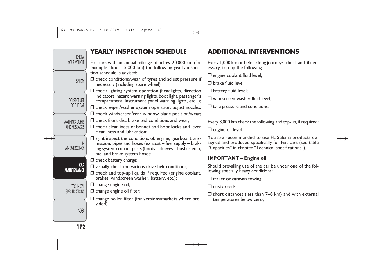 FIAT Panda Classic User Manual | Page 173 / 226