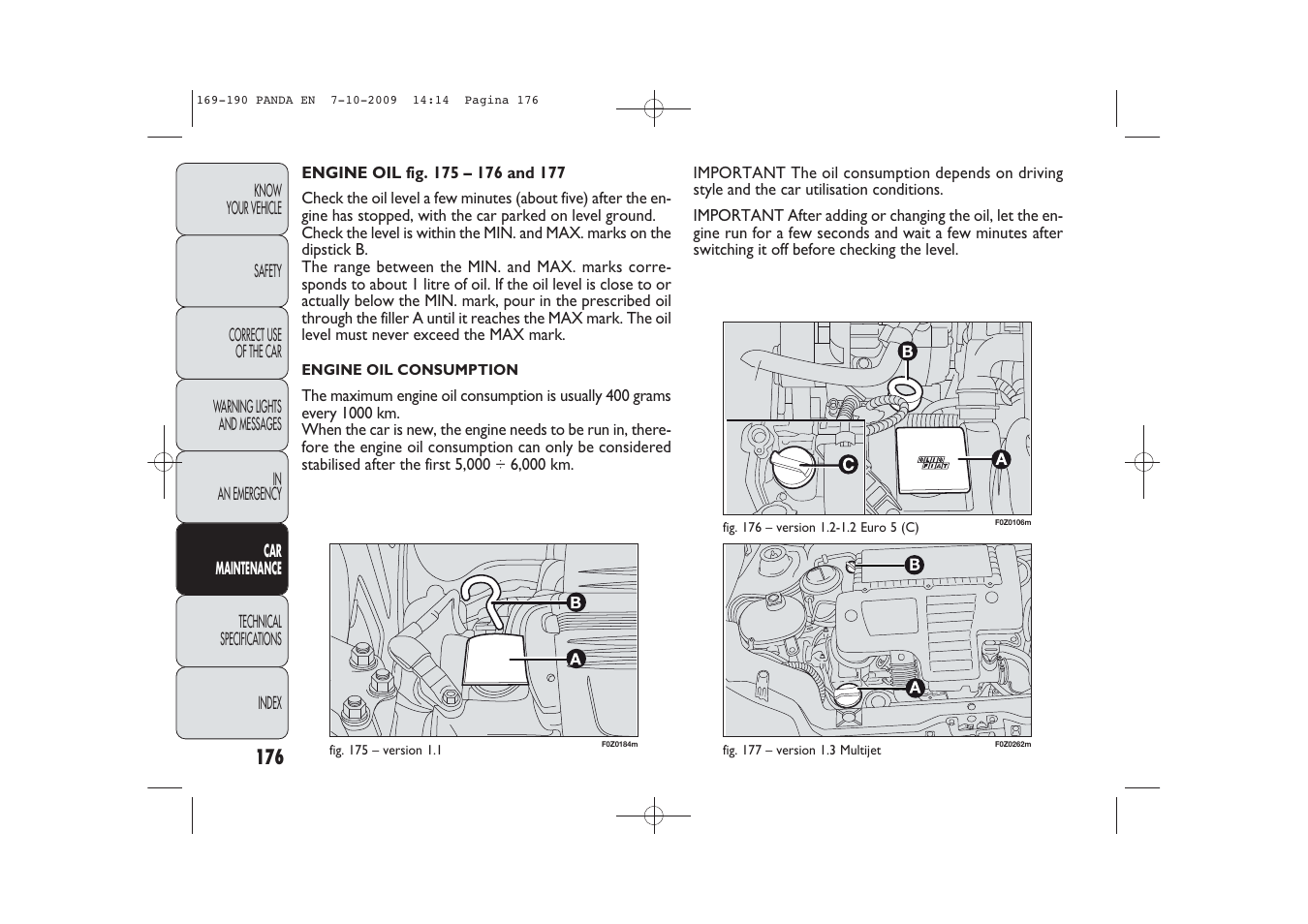 FIAT Panda Classic User Manual | Page 177 / 226