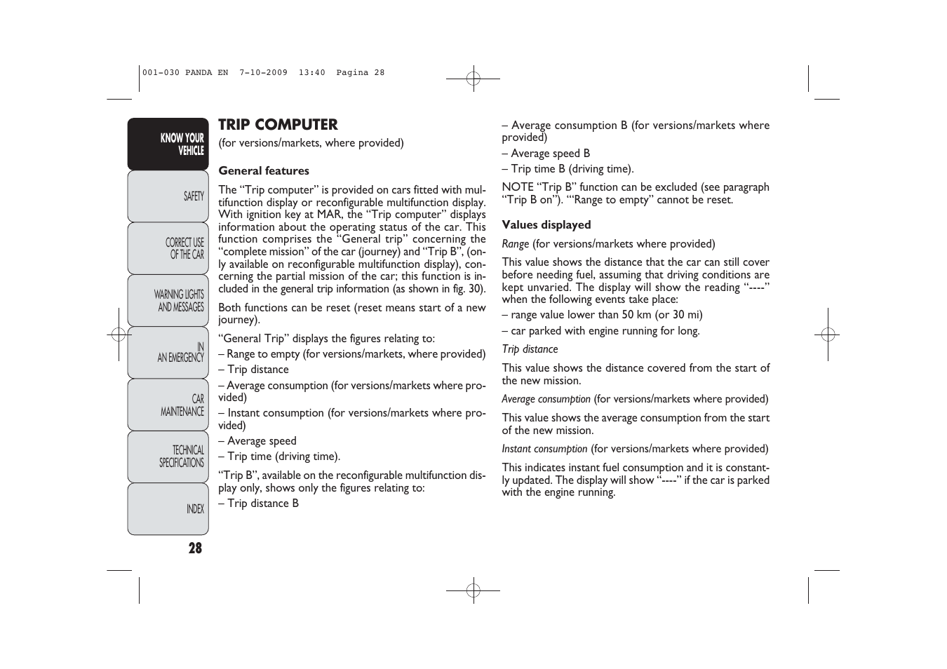 FIAT Panda Classic User Manual | Page 29 / 226