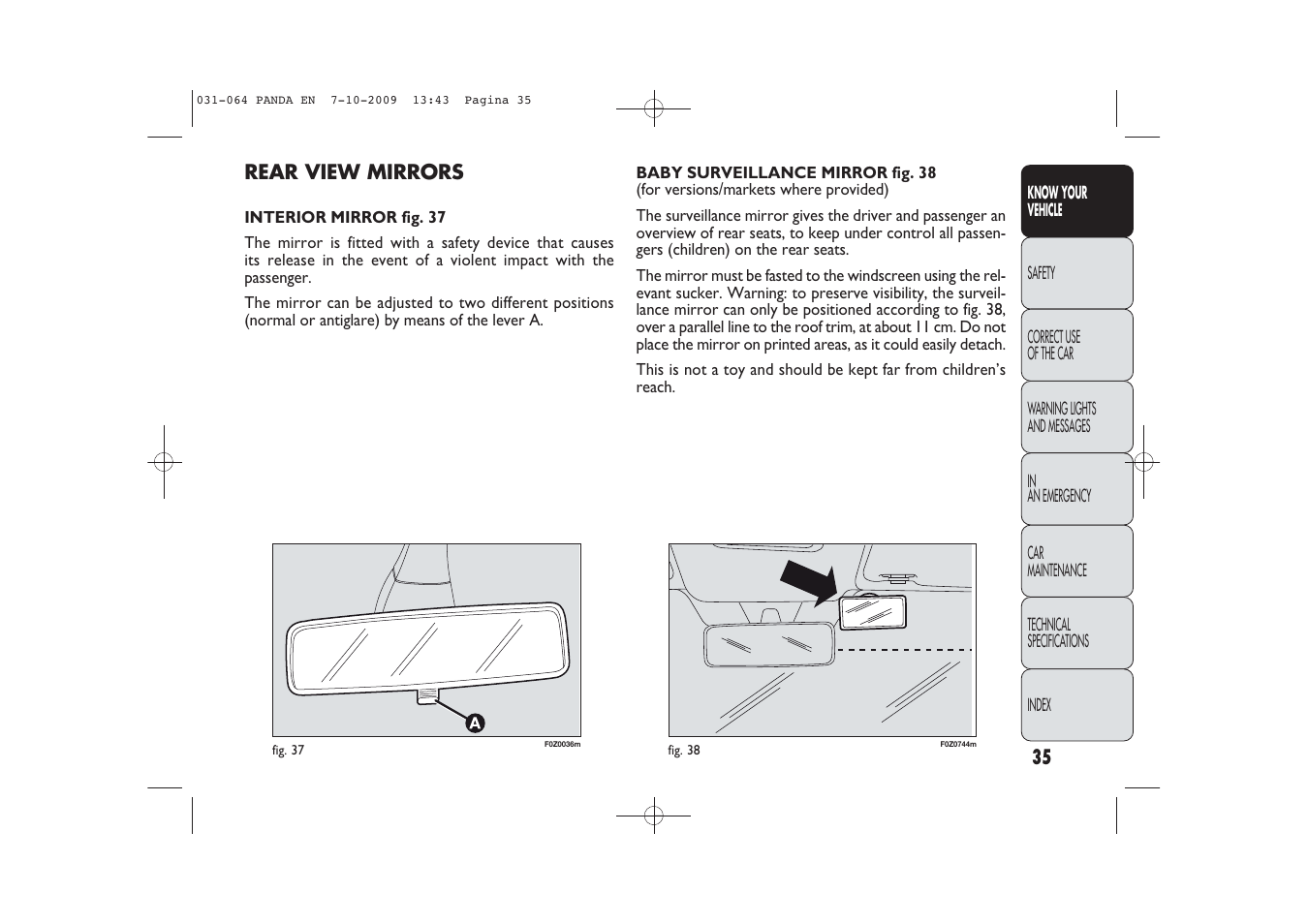 FIAT Panda Classic User Manual | Page 36 / 226