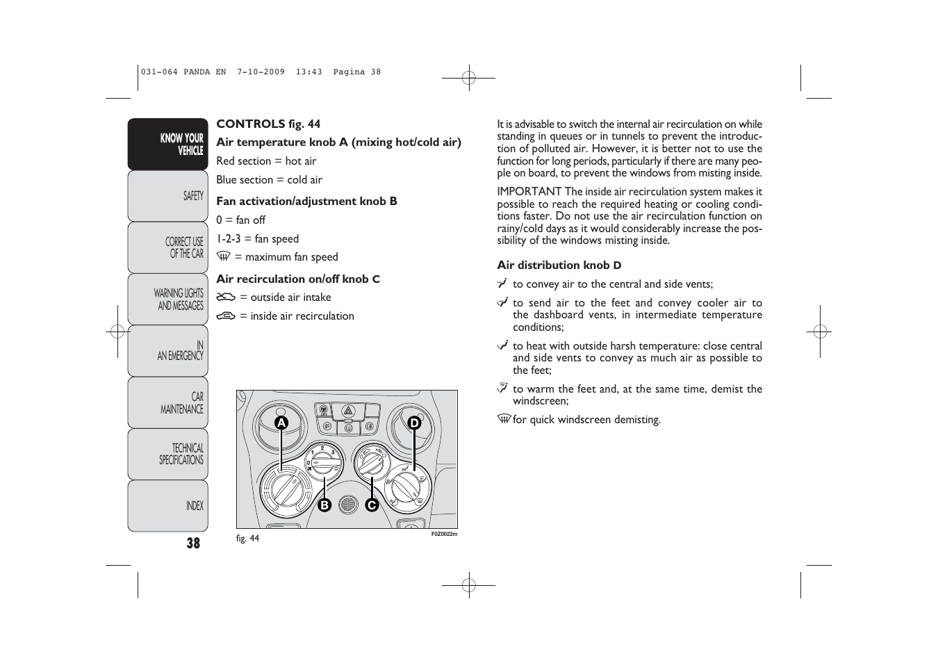 FIAT Panda Classic User Manual | Page 39 / 226