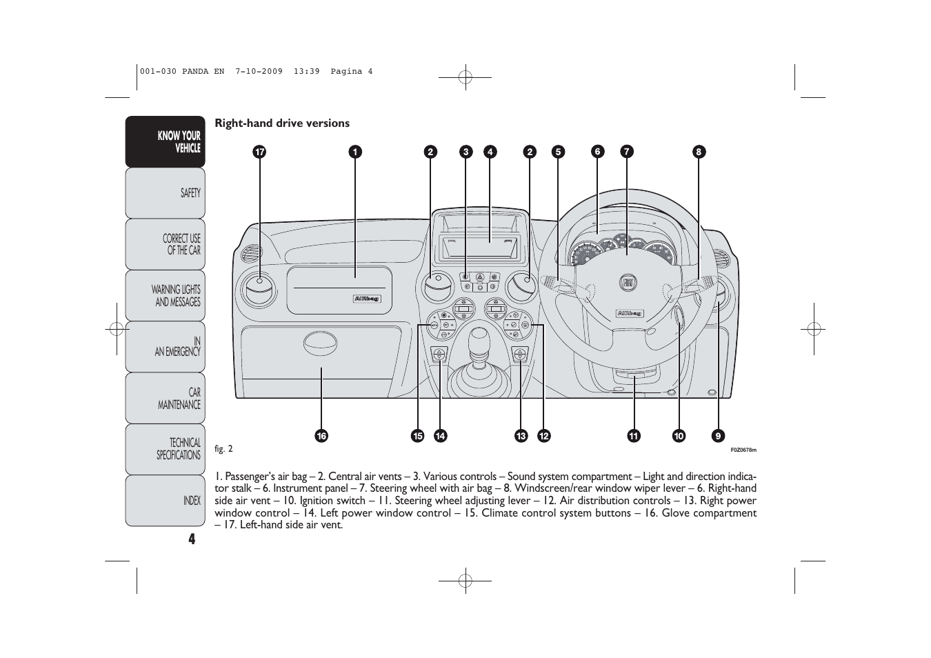 FIAT Panda Classic User Manual | Page 5 / 226