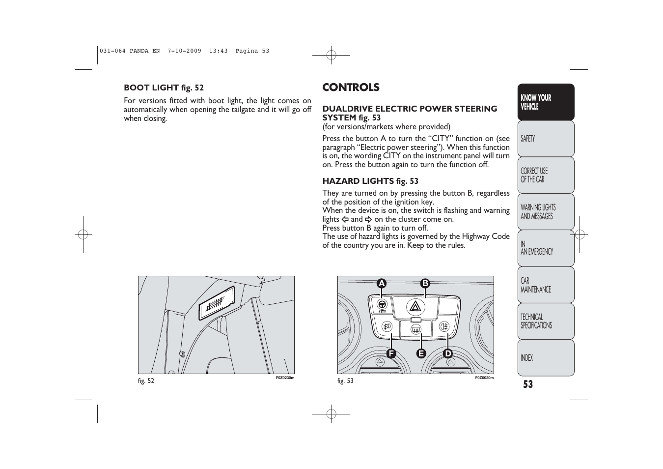 FIAT Panda Classic User Manual | Page 54 / 226
