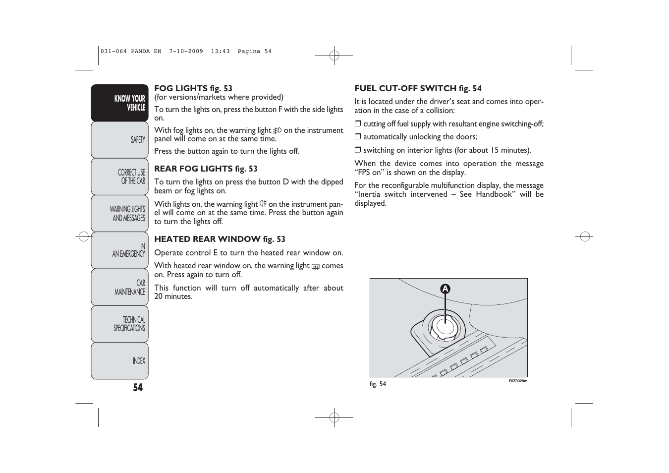 FIAT Panda Classic User Manual | Page 55 / 226
