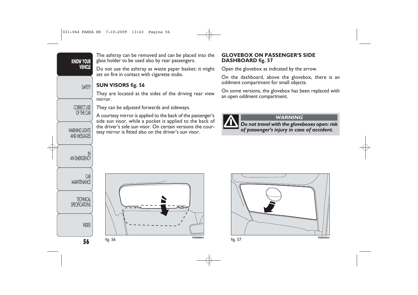 FIAT Panda Classic User Manual | Page 57 / 226