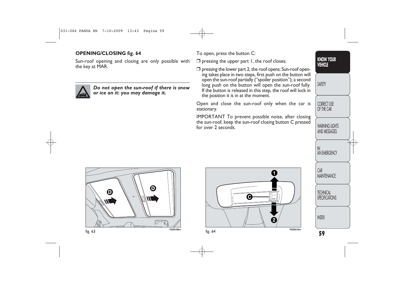 FIAT Panda Classic User Manual | Page 60 / 226