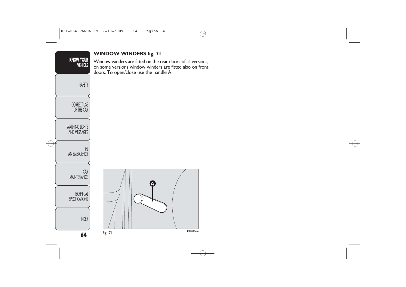 FIAT Panda Classic User Manual | Page 65 / 226