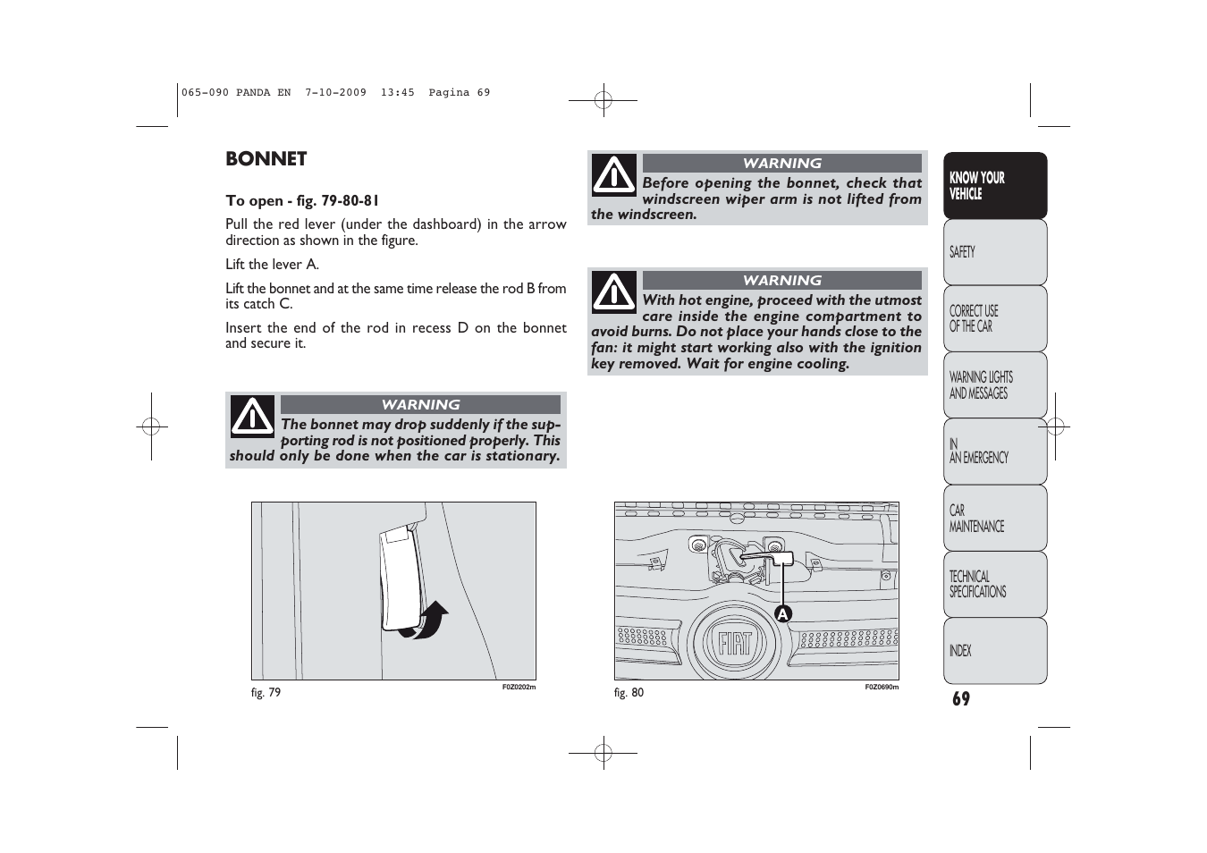 FIAT Panda Classic User Manual | Page 70 / 226