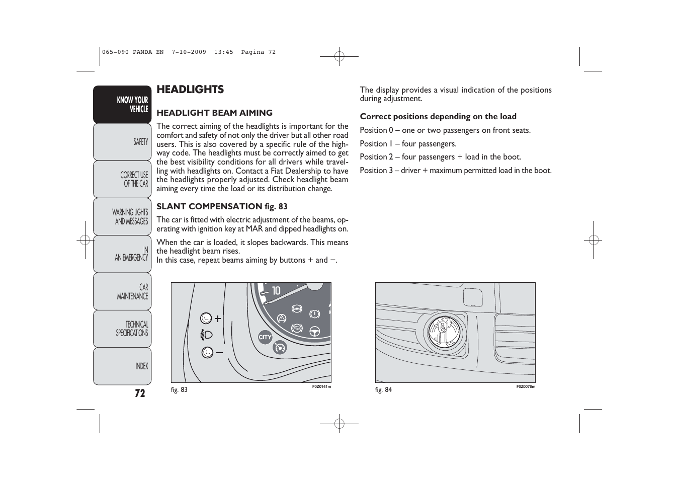 FIAT Panda Classic User Manual | Page 73 / 226