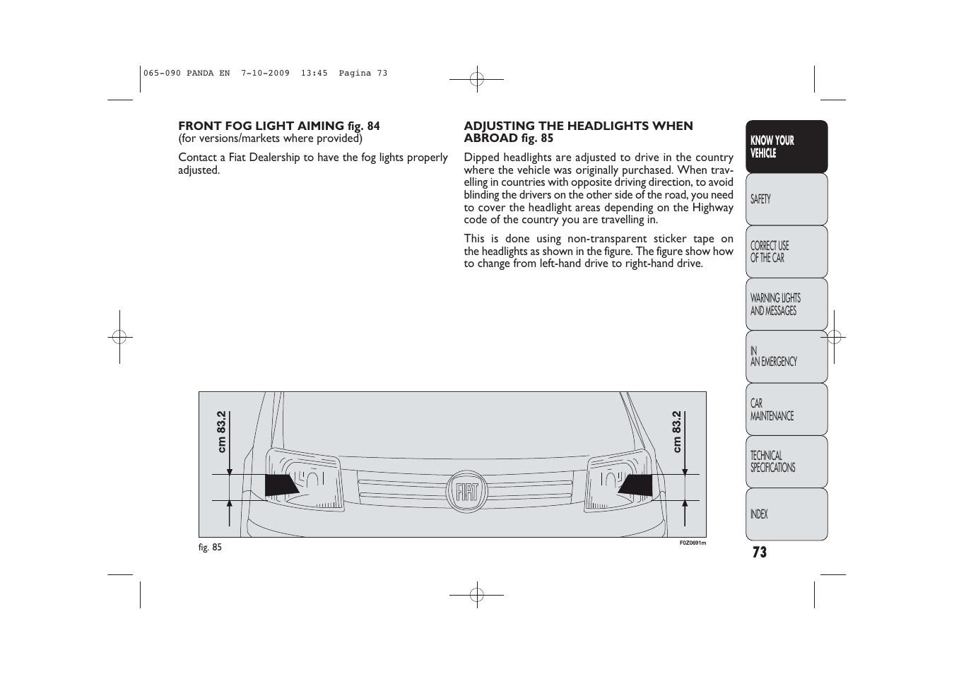 FIAT Panda Classic User Manual | Page 74 / 226