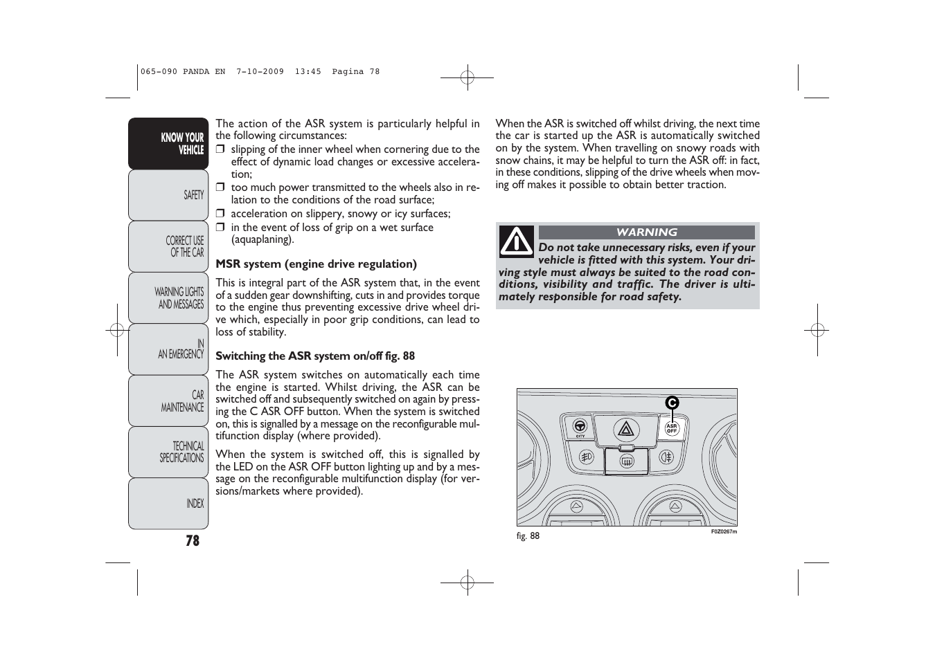 FIAT Panda Classic User Manual | Page 79 / 226