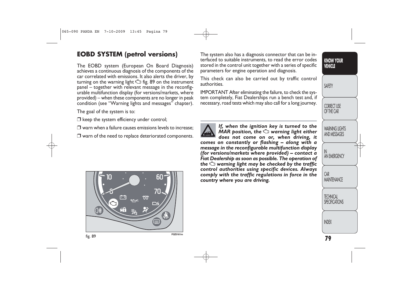 FIAT Panda Classic User Manual | Page 80 / 226