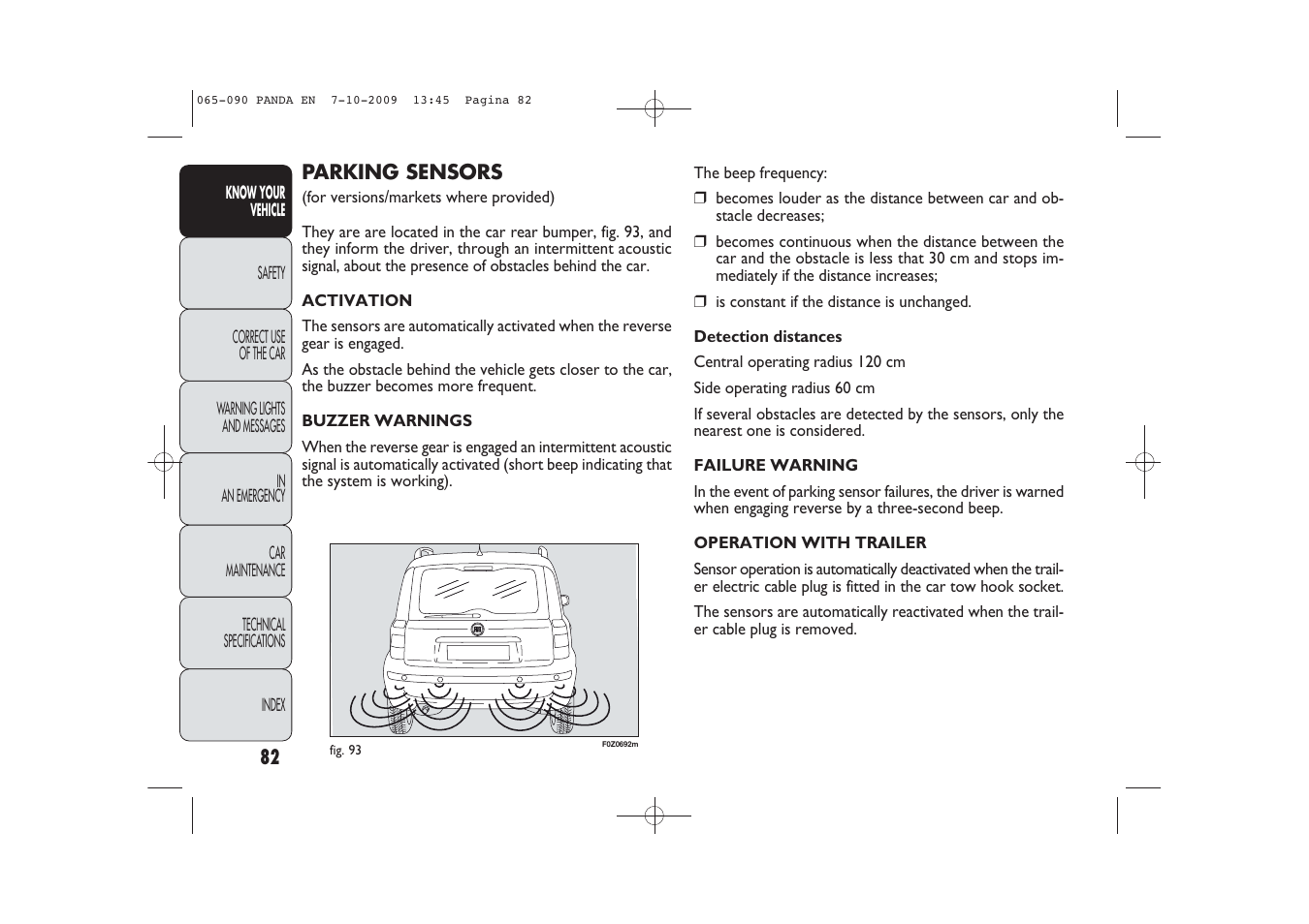 FIAT Panda Classic User Manual | Page 83 / 226