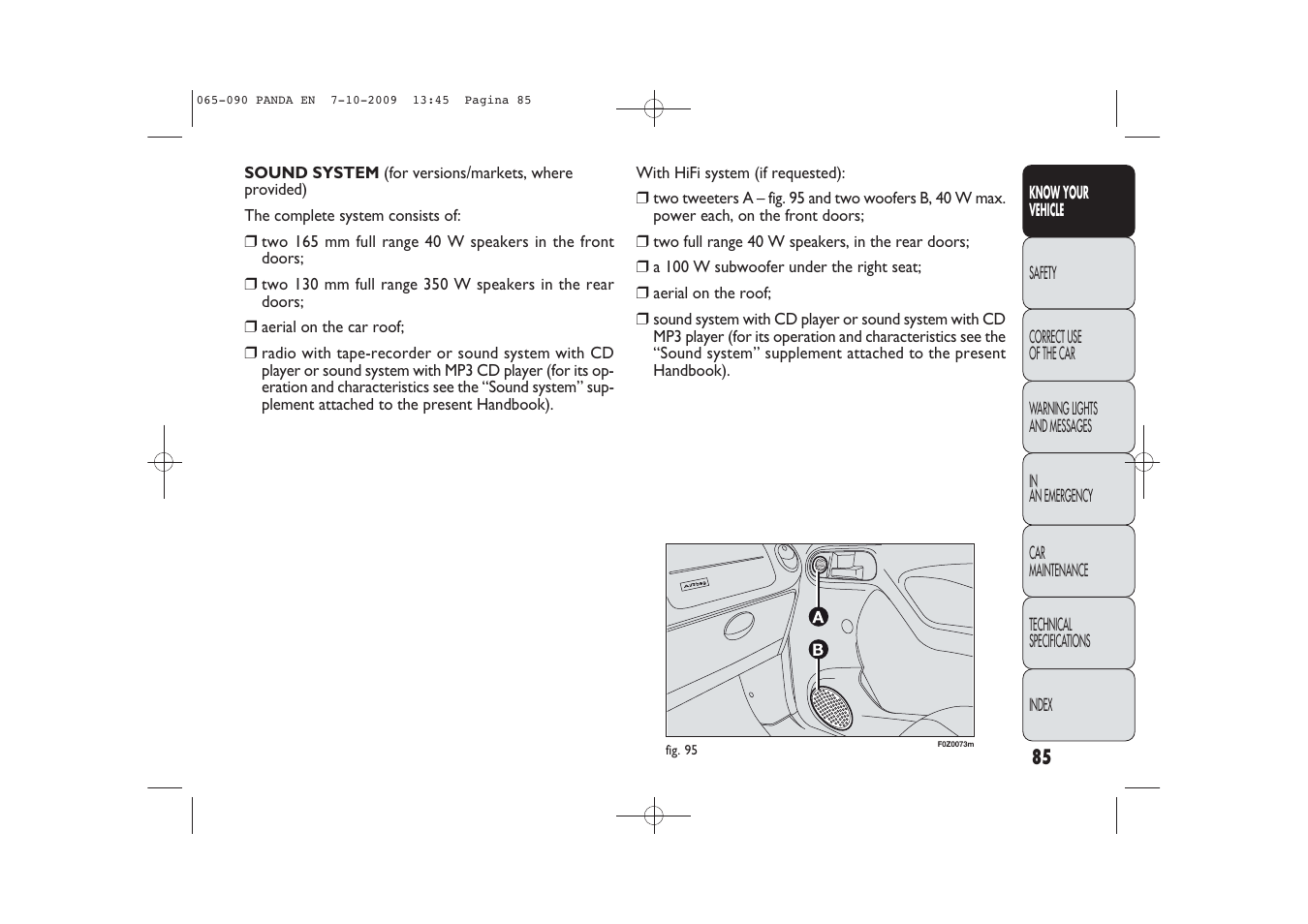 FIAT Panda Classic User Manual | Page 86 / 226