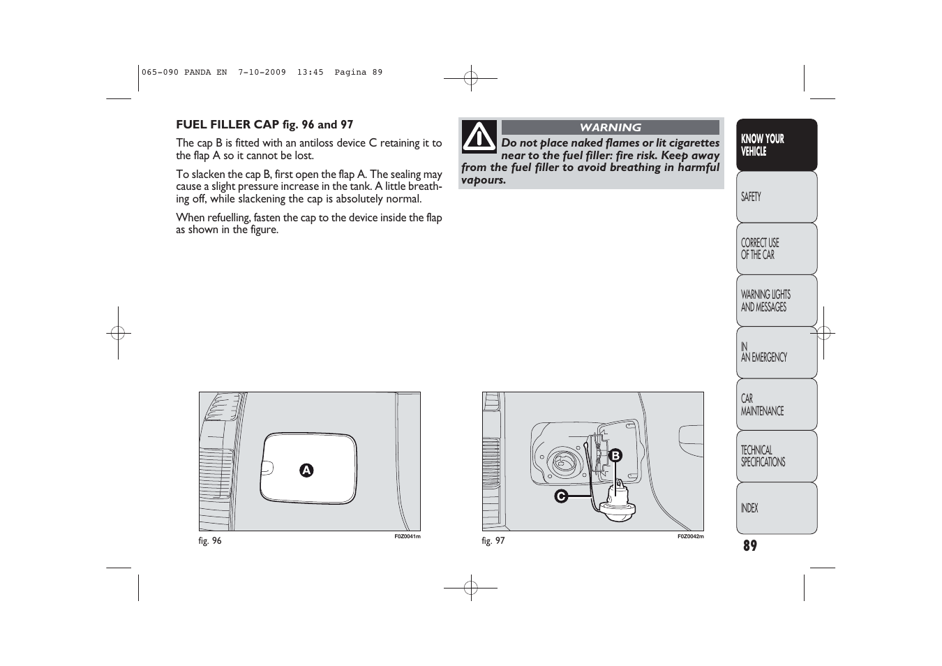 FIAT Panda Classic User Manual | Page 90 / 226