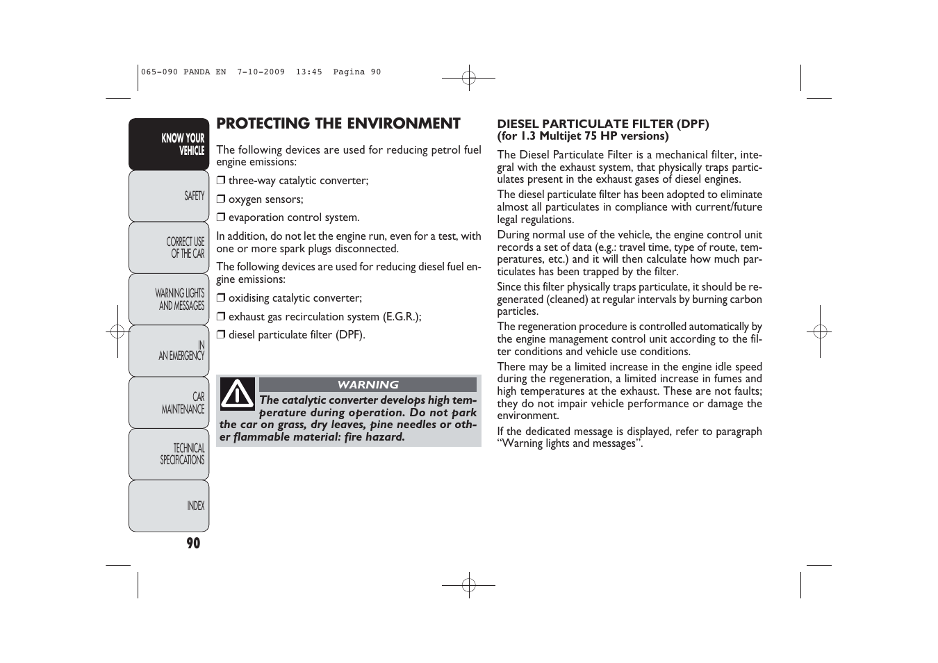 FIAT Panda Classic User Manual | Page 91 / 226