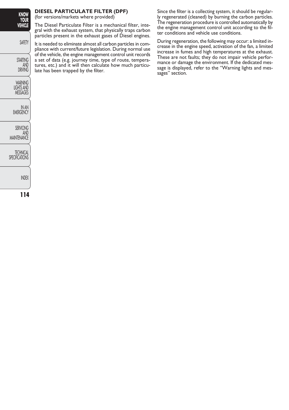 FIAT Nuovo Doblo' Panorama User Manual | Page 115 / 274