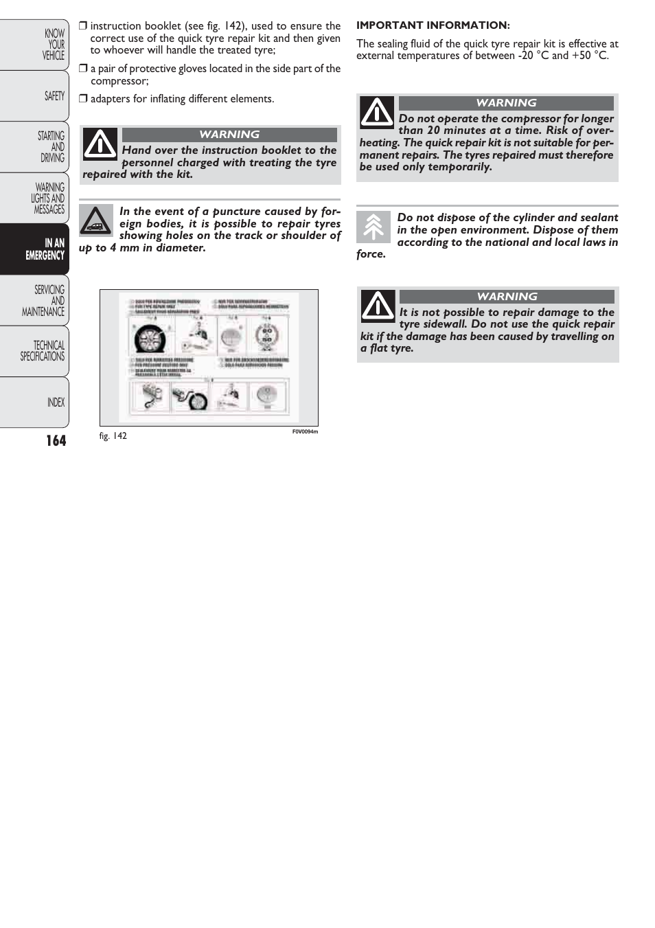 FIAT Nuovo Doblo' Panorama User Manual | Page 165 / 274