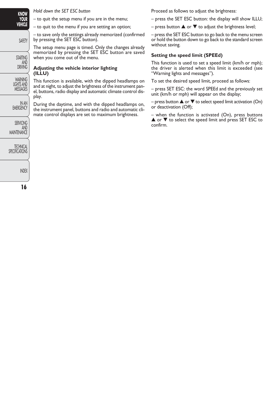 FIAT Nuovo Doblo' Panorama User Manual | Page 17 / 274