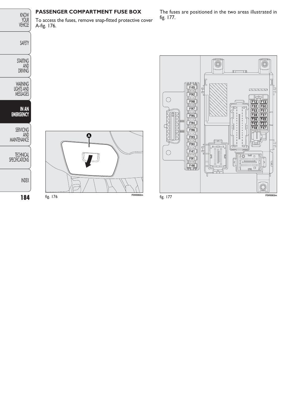 FIAT Nuovo Doblo' Panorama User Manual | Page 185 / 274