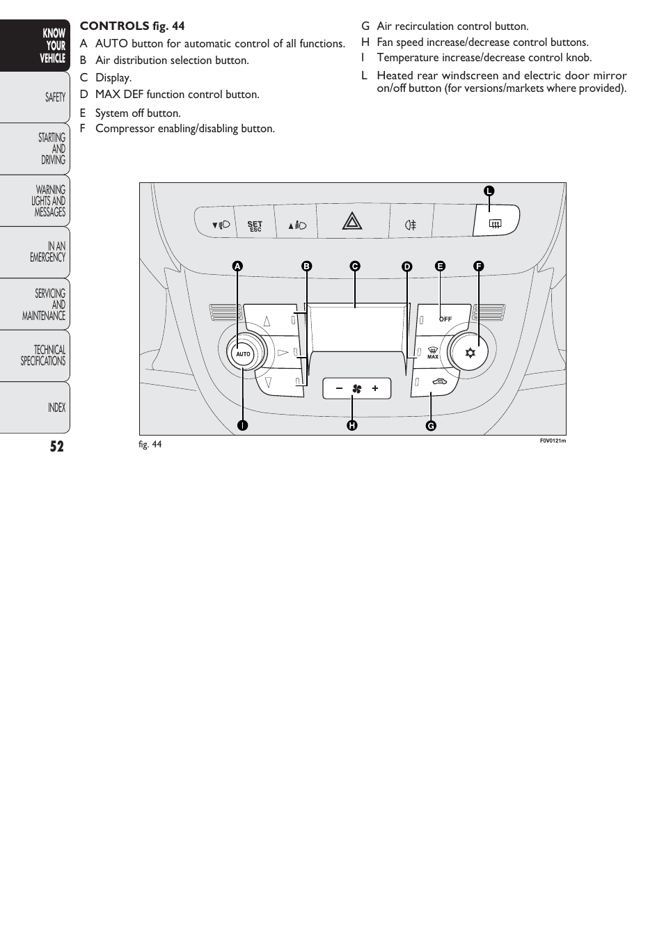 FIAT Nuovo Doblo' Panorama User Manual | Page 53 / 274