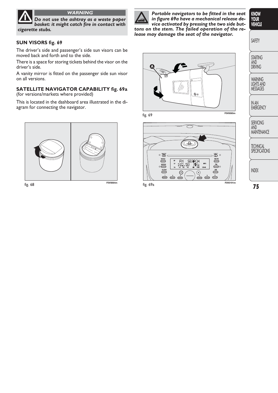 FIAT Nuovo Doblo' Panorama User Manual | Page 76 / 274