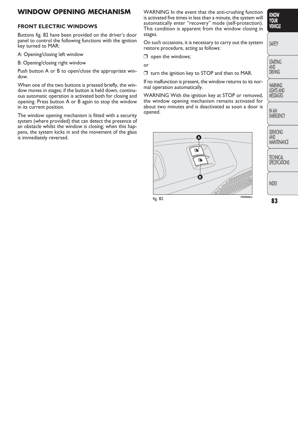 FIAT Nuovo Doblo' Panorama User Manual | Page 84 / 274