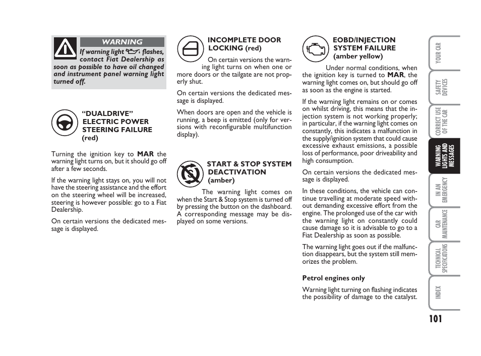 FIAT 500 User Manual | Page 102 / 186